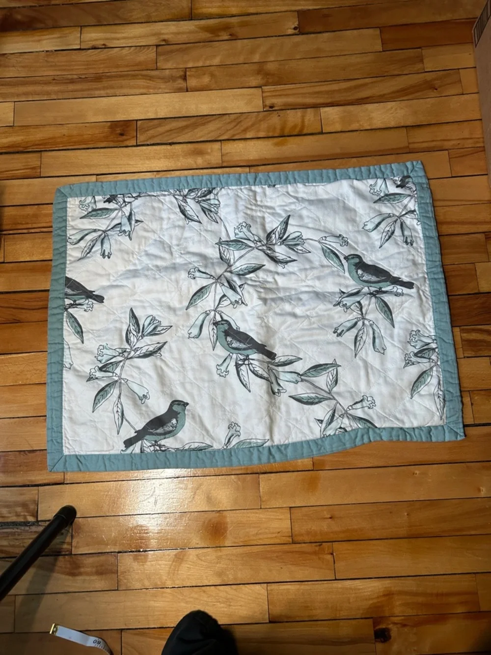 Coastal Grandma Botanical Bird Reversible Piped Border Pillow Shams Discontinued